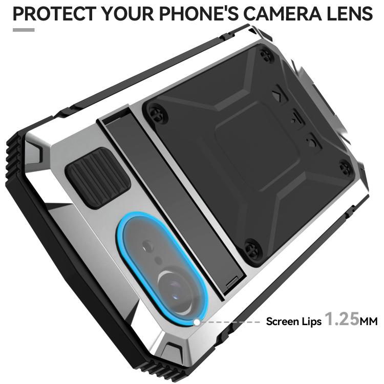 For iPhone 16e R-JUST Life Waterproof Dustproof Shockproof Phone Case(Silver) - iPhone 16e Cases by R-JUST | Online Shopping UK | buy2fix