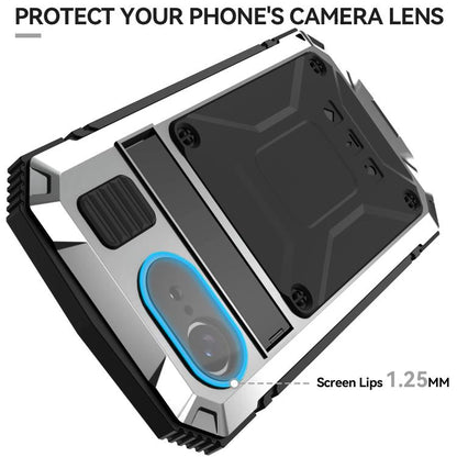 For iPhone 16e R-JUST Life Waterproof Dustproof Shockproof Phone Case(Silver) - iPhone 16e Cases by R-JUST | Online Shopping UK | buy2fix