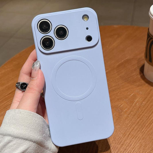 For iPhone 17 Pro Solid Color Liquid Silicone MagSafe Magnetic Phone Case(Lilac Purple) - iPhone 17 Pro Cases by buy2fix | Online Shopping UK | buy2fix