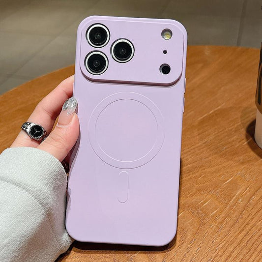 For iPhone 17 Pro Solid Color Liquid Silicone MagSafe Magnetic Phone Case(Lilac) - iPhone 17 Pro Cases by buy2fix | Online Shopping UK | buy2fix