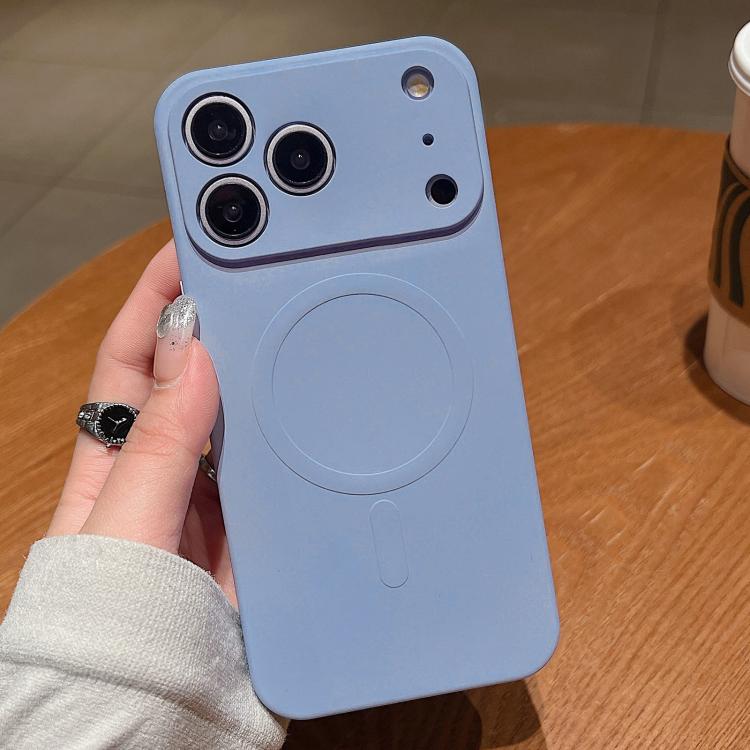 For iPhone 17 Pro Solid Color Liquid Silicone MagSafe Magnetic Phone Case(Yuanfeng Blue) - iPhone 17 Pro Cases by buy2fix | Online Shopping UK | buy2fix