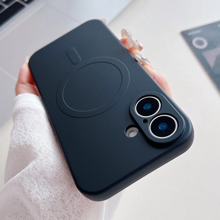 For iPhone 17 Solid Color Liquid Silicone MagSafe Magnetic Phone Case(Black) - iPhone 17 Cases by buy2fix | Online Shopping UK | buy2fix