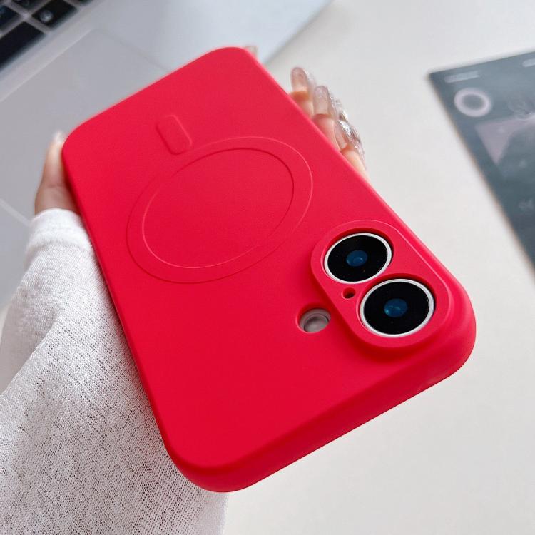 For iPhone 17 Solid Color Liquid Silicone MagSafe Magnetic Phone Case(Red) - iPhone 17 Cases by buy2fix | Online Shopping UK | buy2fix