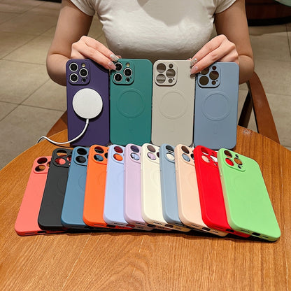 For iPhone 17 Pro Max Solid Color Liquid Silicone MagSafe Magnetic Phone Case(Matcha Green) - iPhone 17 Pro Max Cases by buy2fix | Online Shopping UK | buy2fix