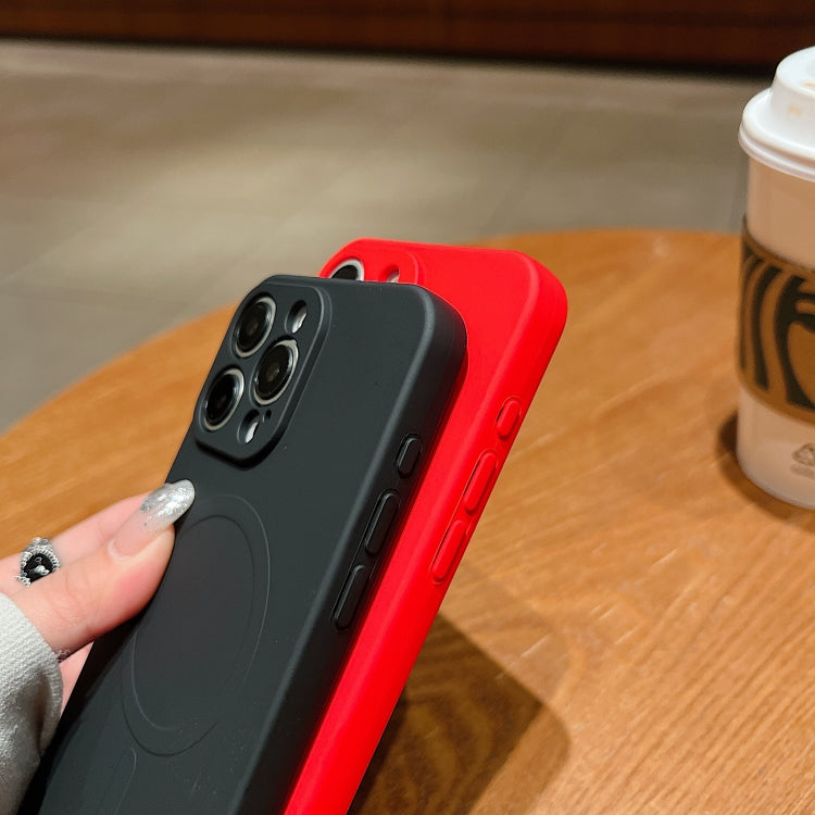 For iPhone 17 Pro Max Solid Color Liquid Silicone MagSafe Magnetic Phone Case(Antique White) - iPhone 17 Pro Max Cases by buy2fix | Online Shopping UK | buy2fix