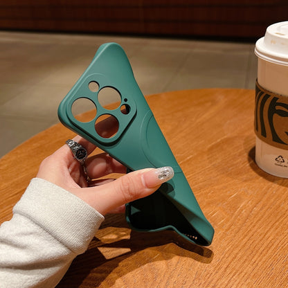 For iPhone 17 Pro Solid Color Liquid Silicone MagSafe Magnetic Phone Case(Yuanfeng Blue) - iPhone 17 Pro Cases by buy2fix | Online Shopping UK | buy2fix