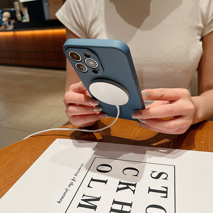 For iPhone Air Solid Color Liquid Silicone MagSafe Magnetic Phone Case(Lavender Grey) - iPhone Air Cases by buy2fix | Online Shopping UK | buy2fix