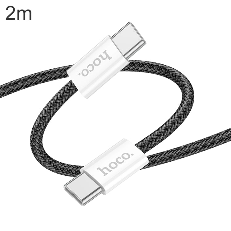 hoco X104 USB-C / Type-C to USB-C / Type-C Source 60W Charging Data Cable, Length:2m(Black) - USB-C & Type-C Cable by hoco | Online Shopping UK | buy2fix