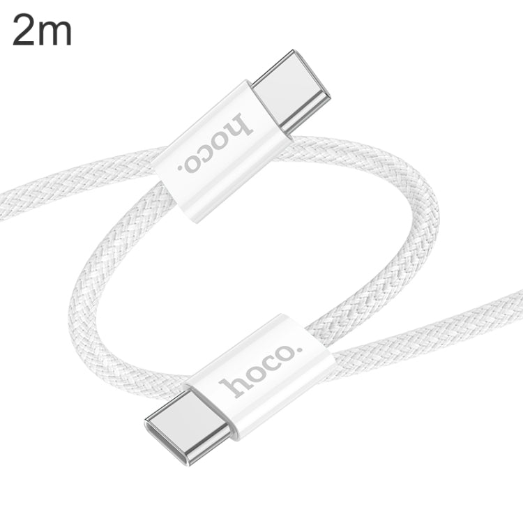 hoco X104 USB-C / Type-C to USB-C / Type-C Source 60W Charging Data Cable, Length:2m(White) - USB-C & Type-C Cable by hoco | Online Shopping UK | buy2fix