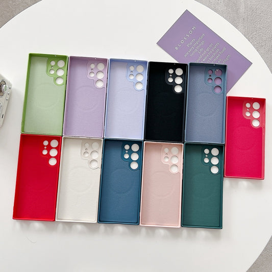 For Samsung Galaxy S24 Ultra 5G Solid Color Liquid Silicone MagSafe Magnetic Phone Case(Royal Blue) by buy2fix