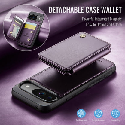 For Google Pixel 9 / 9 Pro JEEHOOD J05 Business Magnetic Style RFID Leather Phone Case(Purple) - Google Cases by JEEHOOD | Online Shopping UK | buy2fix