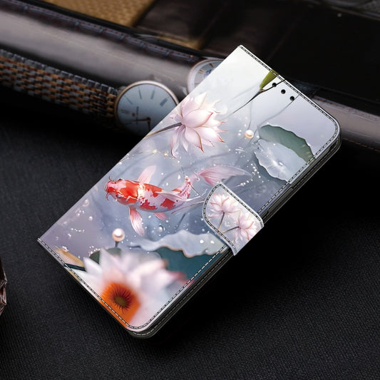 For iPhone 16 Pro Crystal Painted Leather Phone case(Koi) by buy2fix