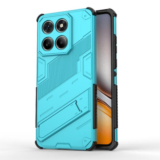 For Motorola Edge 60 Fusion 5G Global Punk Armor 2 in 1 PC + TPU Phone Case with Holder(Blue)