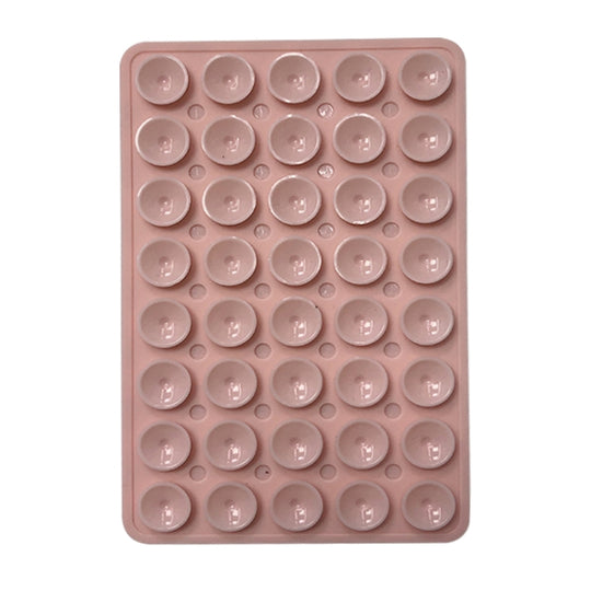 Mobile Phone Silicone 40 Double Side Suction Cup Back Stickers(Light Pink)