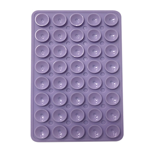 Mobile Phone Silicone 40 Double Side Suction Cup Back Stickers(Light Purple)