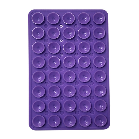 Mobile Phone Silicone 40 Double Side Suction Cup Back Stickers(Purple)