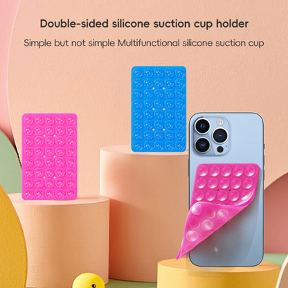 Mobile Phone Silicone 40 Double Side Suction Cup Back Stickers(Pink) - Hand-Sticking Bracket by buy2fix | Online Shopping UK | buy2fix