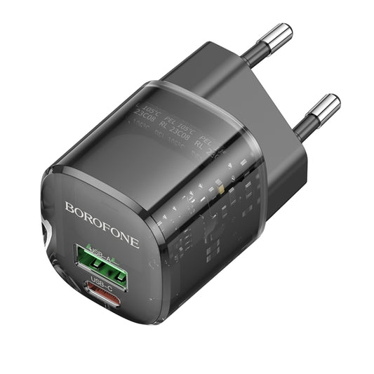 BOROFONE BN17 PD20W USB, USB-C / Type-C Charger, Plug Type:EU Plug(Black) - USB Charger by Borofone | Online Shopping UK | buy2fix