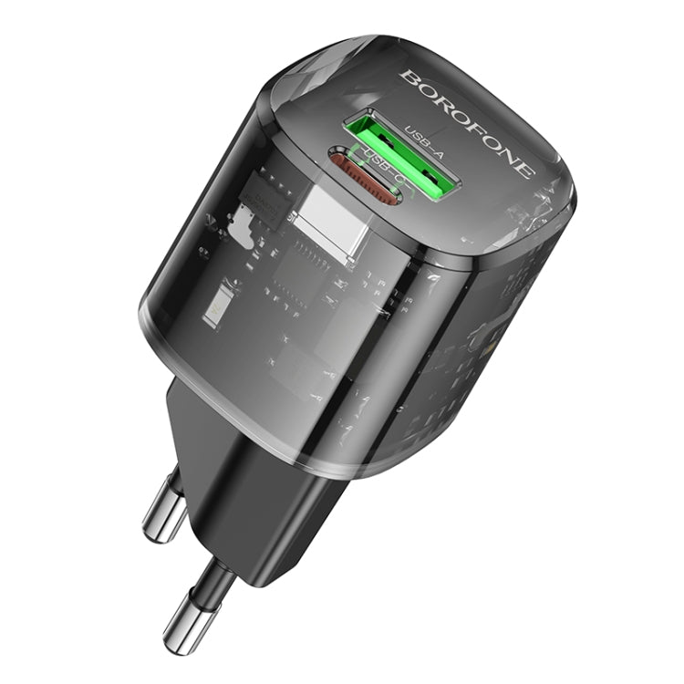 BOROFONE BN17 PD20W USB, USB-C / Type-C Charger, Plug Type:EU Plug(Black) - USB Charger by Borofone | Online Shopping UK | buy2fix