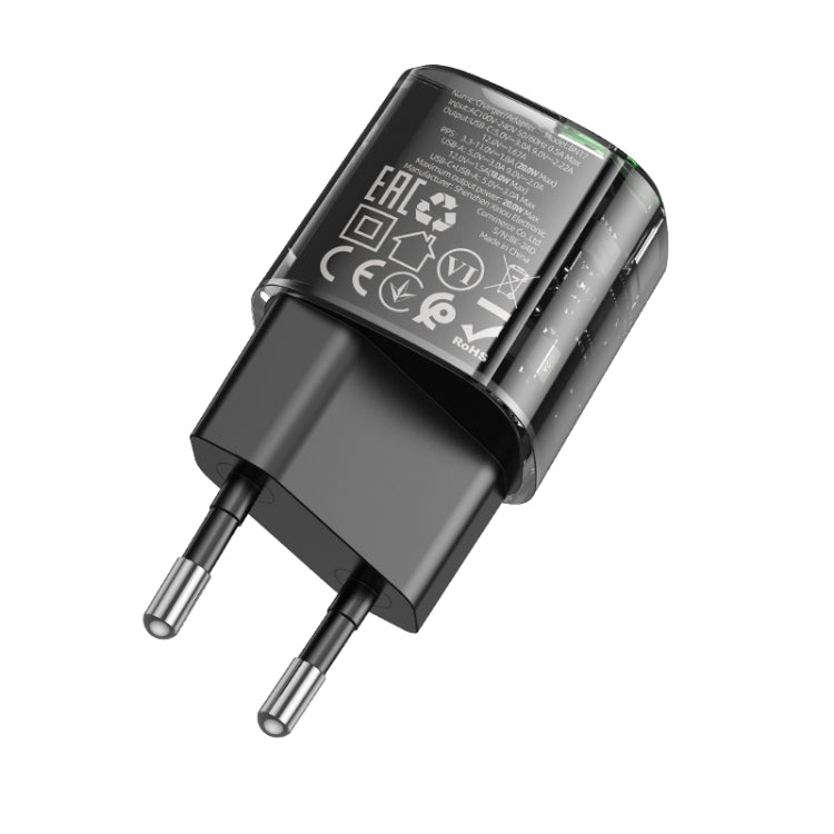 BOROFONE BN17 PD20W USB, USB-C / Type-C Charger, Plug Type:EU Plug(Black) - USB Charger by Borofone | Online Shopping UK | buy2fix