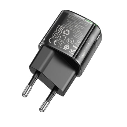 BOROFONE BN17 PD20W USB, USB-C / Type-C Charger, Plug Type:EU Plug(Black) - USB Charger by Borofone | Online Shopping UK | buy2fix