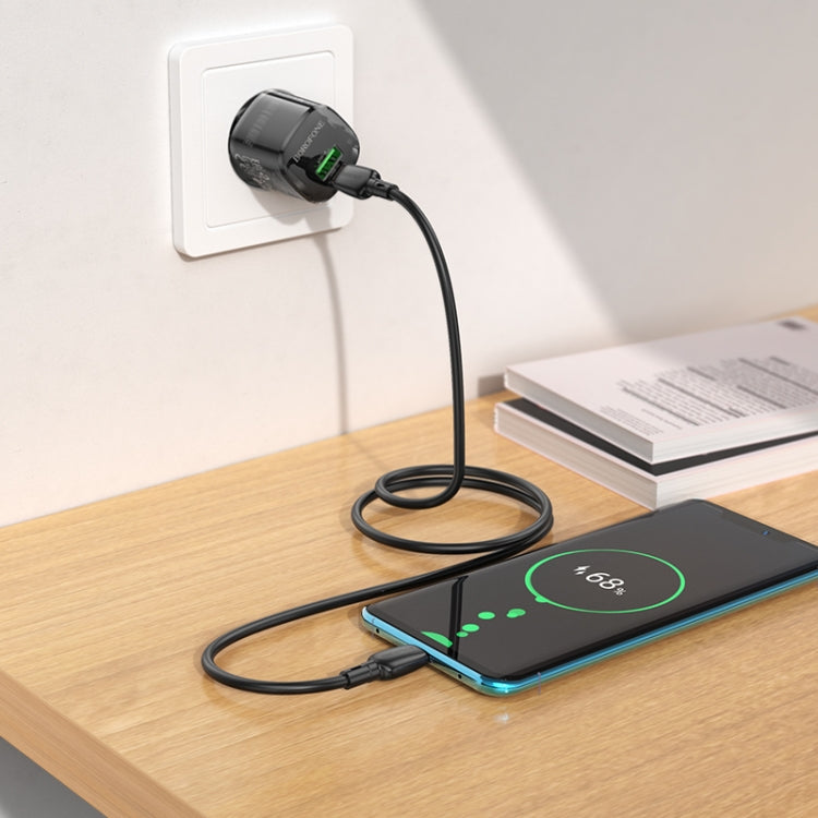 BOROFONE BN17 PD20W USB, USB-C / Type-C Charger, Plug Type:EU Plug(Black) - USB Charger by Borofone | Online Shopping UK | buy2fix