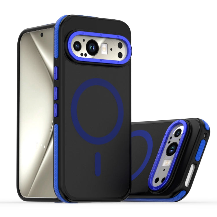 For Google Pixel 9 / 9 Pro Dual-Color Skin Feel Magsafe Magnetic Phone Case(Blue) - Google Cases by buy2fix | Online Shopping UK | buy2fix