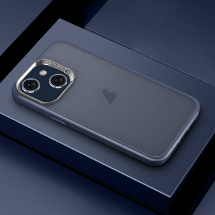 For iPhone 14 SULADA Skin Feel Matte Shockproof Phone Case(Blue) - iPhone 14 Cases by SULADA | Online Shopping UK | buy2fix