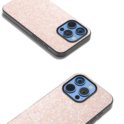 For iPhone 16 Pro Max Black Frame Colorful Glitter Phone Case(Pink) by buy2fix