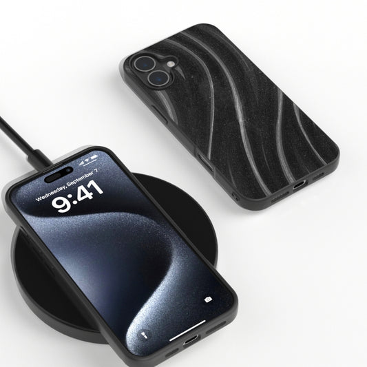 For iPhone 16 Galactic Pattern Protective Phone Case(Black) by buy2fix