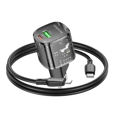 BOROFONE BN17 PD20W USB, Type-C Charger with 1m Type-C to 8 Pin Cable Set, Plug Type:EU Plug(Black) - USB Charger by Borofone | Online Shopping UK | buy2fix