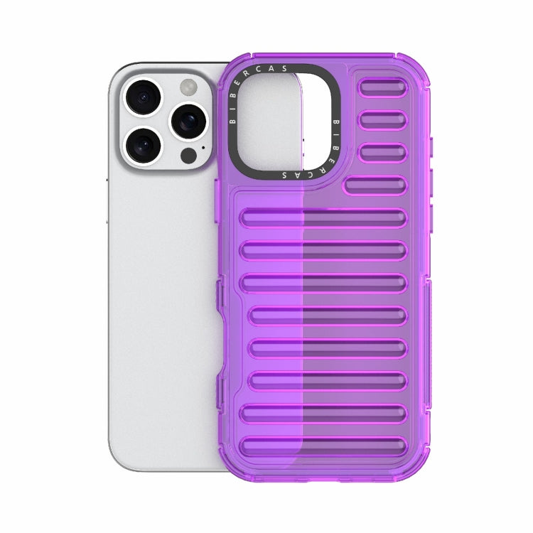 For iPhone 16 Pro Max High Transparency TPU Hybrid PC Airbag Phone Case(Transparent Purple) - iPhone 16 Pro Max Cases by buy2fix | Online Shopping UK | buy2fix