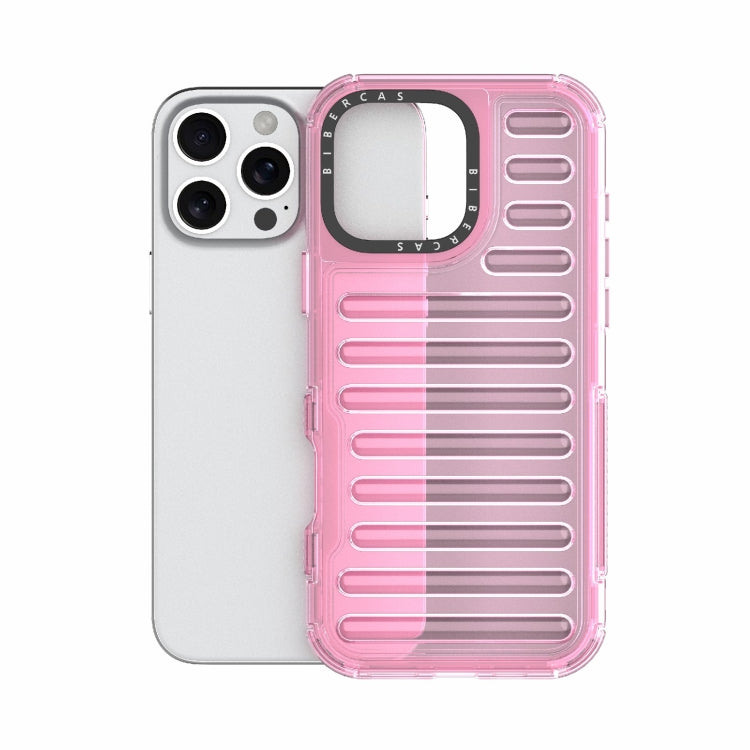 For iPhone 16 Pro Max High Transparency TPU Hybrid PC Airbag Phone Case(Pink) - iPhone 16 Pro Max Cases by buy2fix | Online Shopping UK | buy2fix