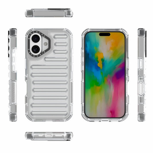 For iPhone 16 Plus High Transparency TPU Hybrid PC Airbag Phone Case(Transparent) by buy2fix