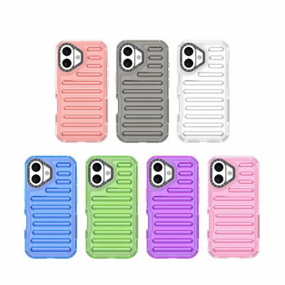 For iPhone 16 Plus High Transparency TPU Hybrid PC Airbag Phone Case(Transparent Green) by buy2fix