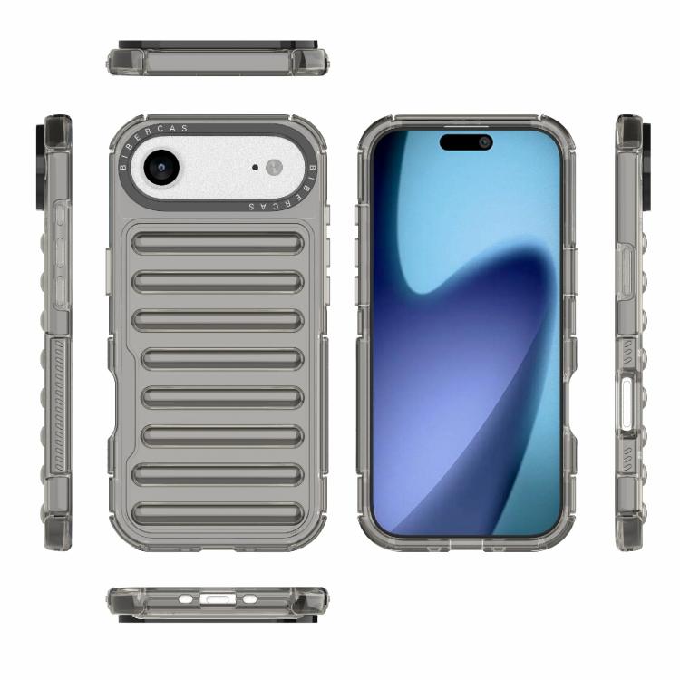 For iPhone Air High Transparency TPU Hybrid PC Airbag Phone Case(Transparent Black) - iPhone Air Cases by buy2fix | Online Shopping UK | buy2fix