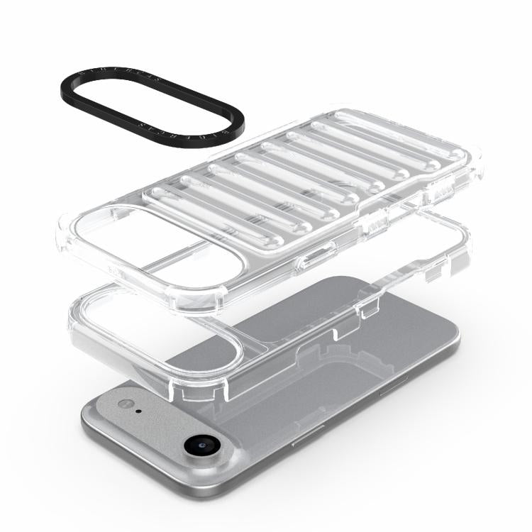 For iPhone Air High Transparency TPU Hybrid PC Airbag Phone Case(Transparent Blue) - iPhone Air Cases by buy2fix | Online Shopping UK | buy2fix