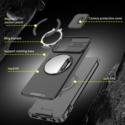 For Motorola Moto G 5G 2024 Sliding Camshield Ring Holder Phone Case(Black) by buy2fix