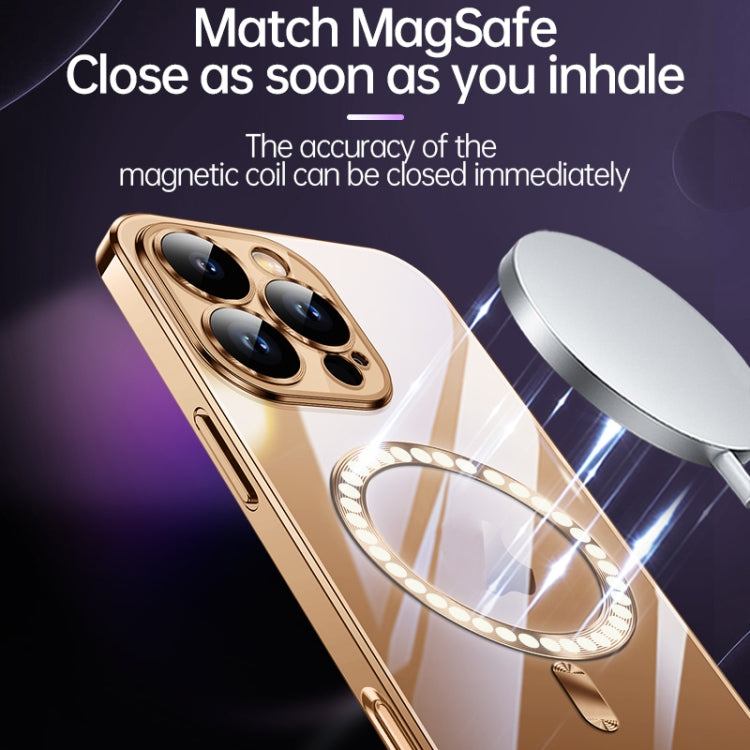 For iPhone 16 Pro Max SULADA MagSafe Plating TPU Shockproof Phone Soft Case(Gold) - iPhone 16 Pro Max Cases by SULADA | Online Shopping UK | buy2fix