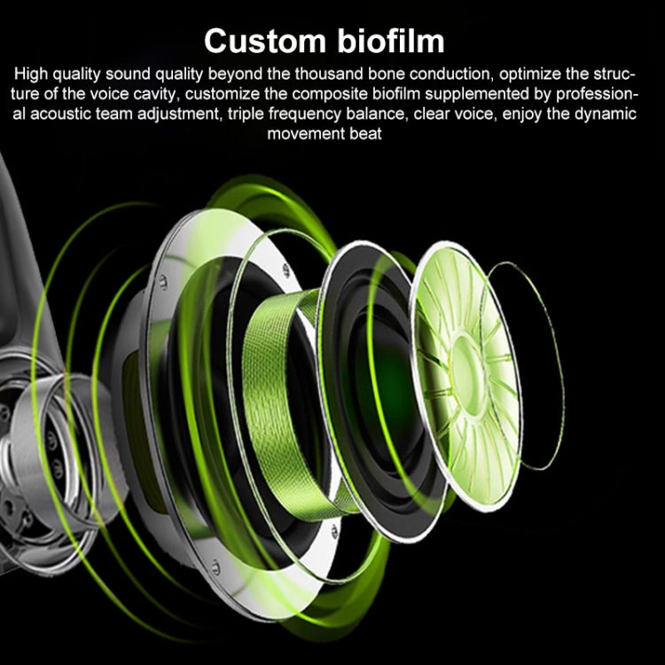 Langsdom BE17 Bone Conduction Waterproof Bluetooth Sports Earphone(Black) - Neck-mounted Earphone by Langsdom | Online Shopping UK | buy2fix