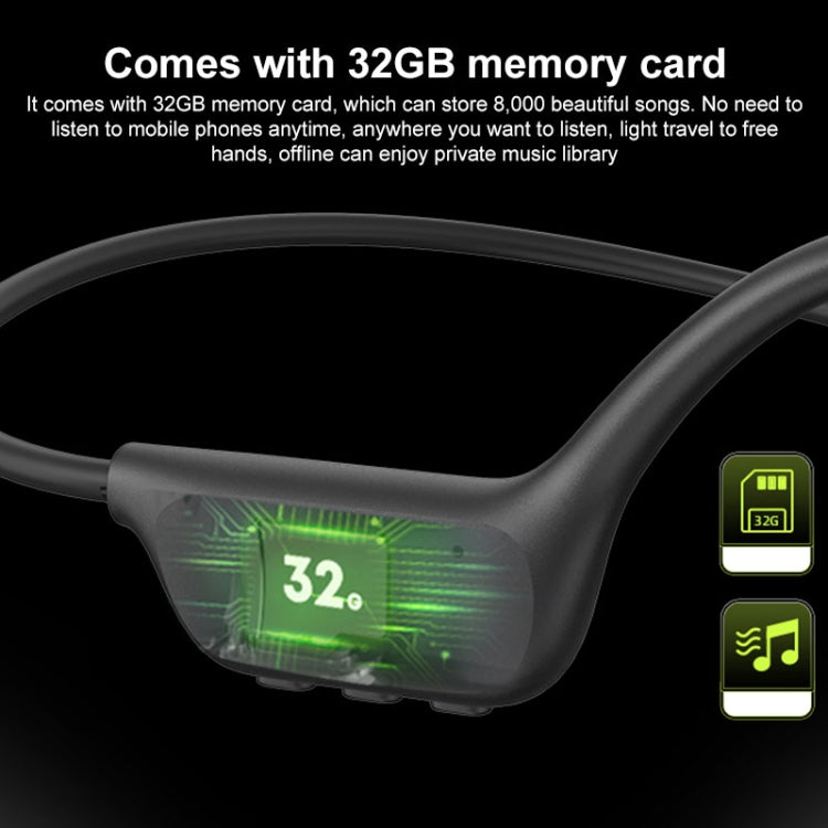 Langsdom BE17 Bone Conduction Waterproof Bluetooth Sports Earphone(Black) - Neck-mounted Earphone by Langsdom | Online Shopping UK | buy2fix