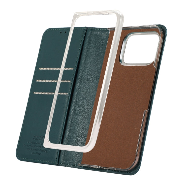 For Google Pixel 9 Pro Fold ABEEL RFID Magnetic Flip Leather Phone Case(Green) - Google Cases by buy2fix | Online Shopping UK | buy2fix