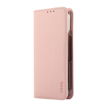 For Google Pixel 9 Pro Fold ABEEL RFID Magnetic Flip Leather Phone Case(Pink) - Google Cases by buy2fix | Online Shopping UK | buy2fix