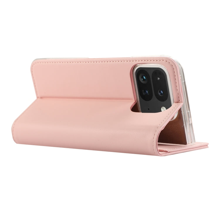 For Google Pixel 9 Pro Fold ABEEL RFID Magnetic Flip Leather Phone Case(Pink) - Google Cases by buy2fix | Online Shopping UK | buy2fix