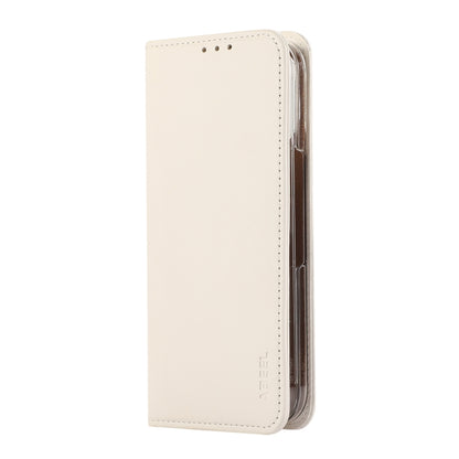 For Google Pixel 9 Pro Fold ABEEL RFID Magnetic Flip Leather Phone Case(White) - Google Cases by buy2fix | Online Shopping UK | buy2fix