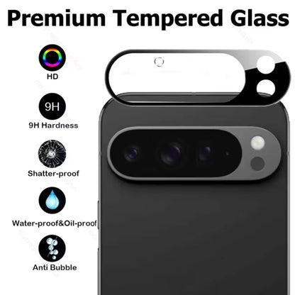 For Google Pixel 9 Pro 3D 9H Camera Lens Tempered Glass Film(Black) - Google Tempered Glass by buy2fix | Online Shopping UK | buy2fix