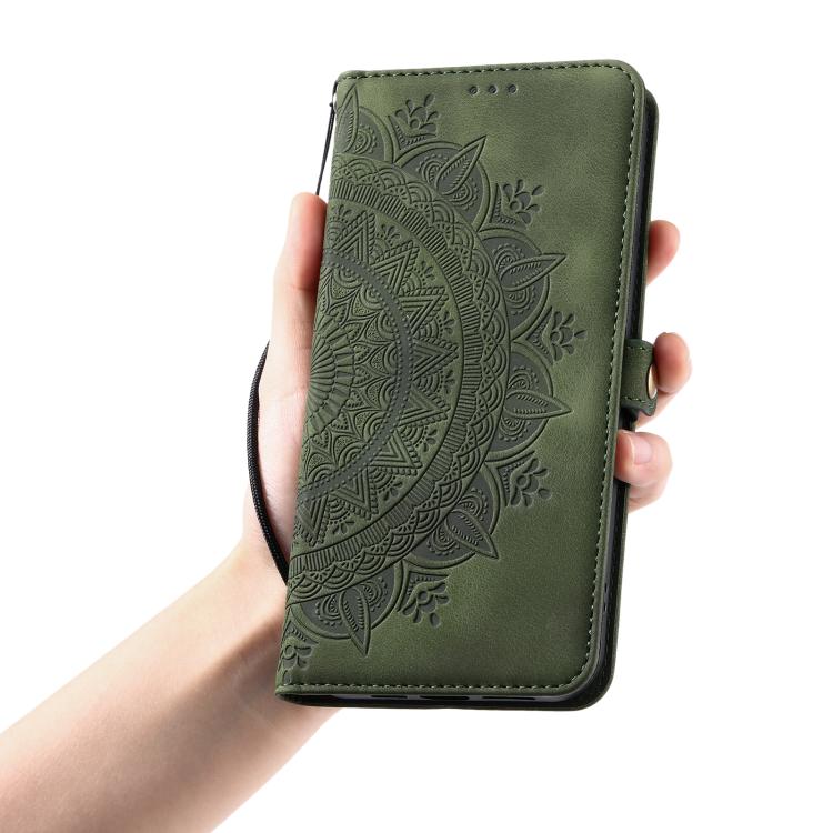 For iPhone 16e Skin Feel Totem Embossed Leather Phone Case(Deep Green) - iPhone 16e Cases by buy2fix | Online Shopping UK | buy2fix