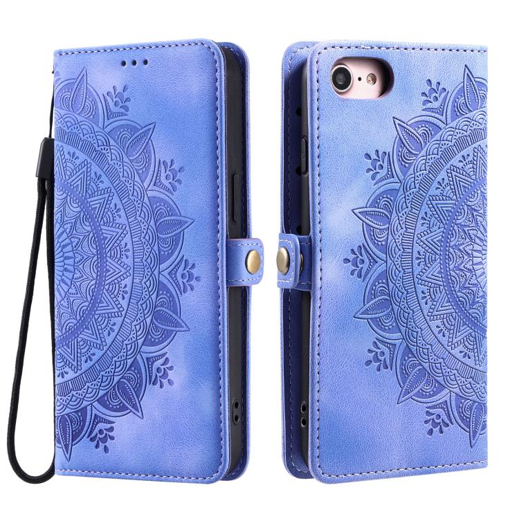 For iPhone 16e Skin Feel Totem Embossed Leather Phone Case(Purple) - iPhone 16e Cases by buy2fix | Online Shopping UK | buy2fix