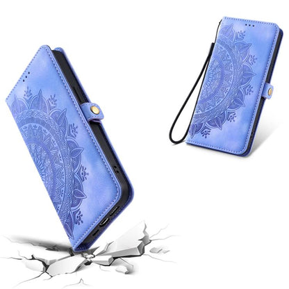 For iPhone 16e Skin Feel Totem Embossed Leather Phone Case(Purple) - iPhone 16e Cases by buy2fix | Online Shopping UK | buy2fix