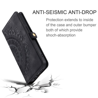 For Samsung Galaxy S25 5G Skin Feel Totem Embossed Leather Phone Case(Black) - Galaxy S25 5G Cases by buy2fix | Online Shopping UK | buy2fix